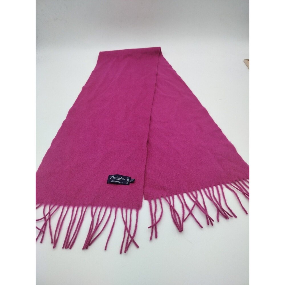 Ballantrae Edinburgh Scarf Fringe Magenta Pink soft 100% Lambswool 9.75x60